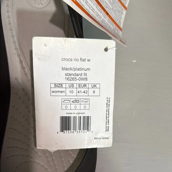 CROCS Black Pointed toe flats. NWT - Picture 10 of 10